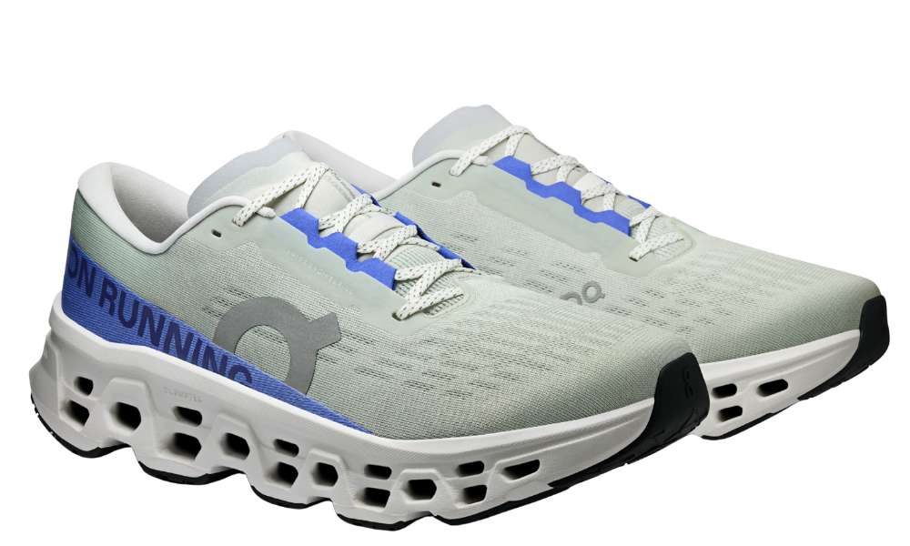 On Cloudmonster 3 "Iceberg Ivory"