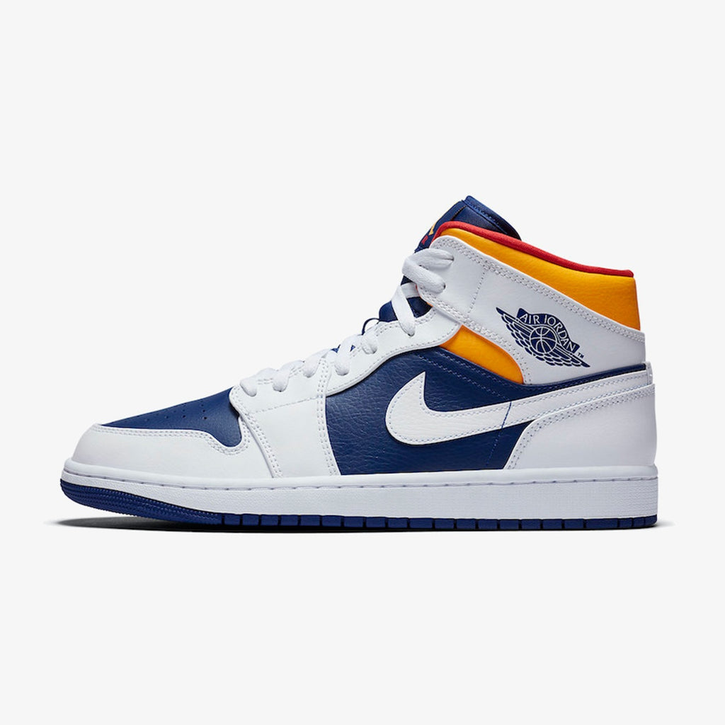 Air Jordan 1 Mid 'White Deep Royal Blue'