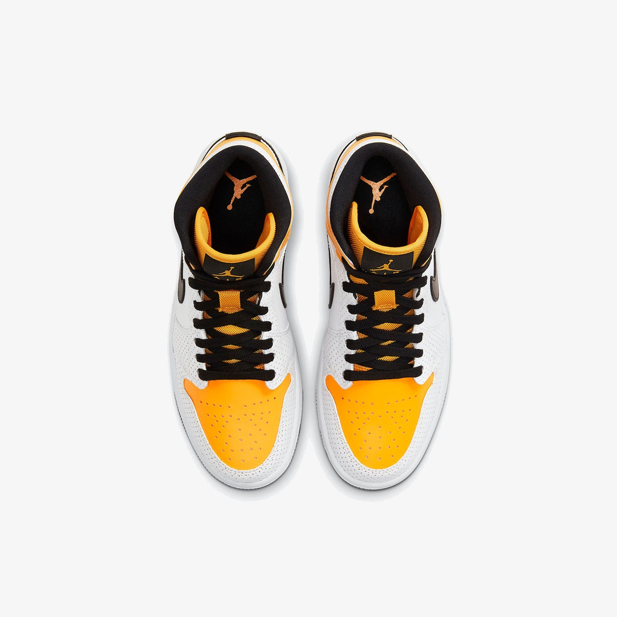 Wmns Air Jordan 1 Mid ‘Perforated – White University Gold’