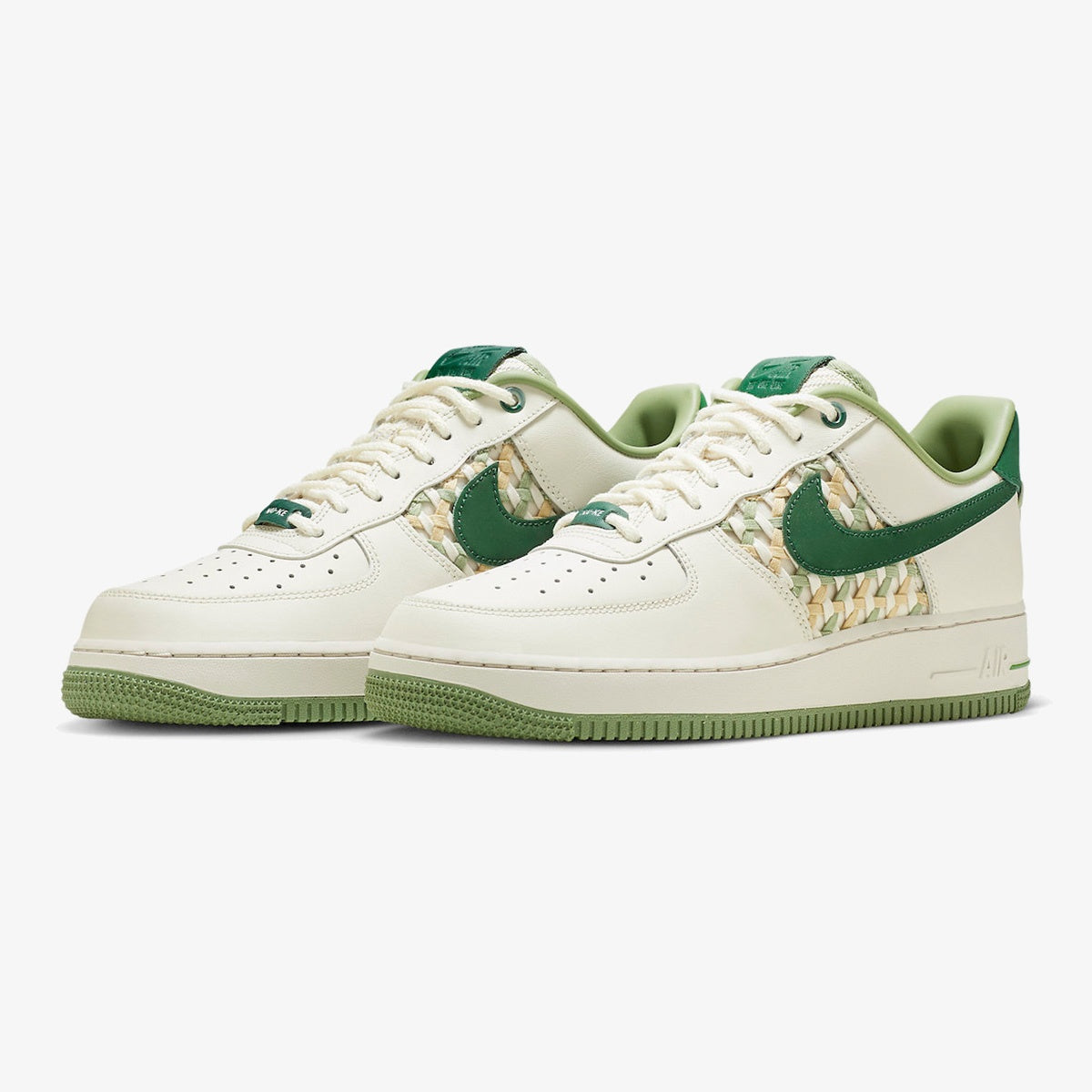 Nike Air Force 1 Low ’07 Premium ‘NAI-KE Bamboo Weave Gorge Green’