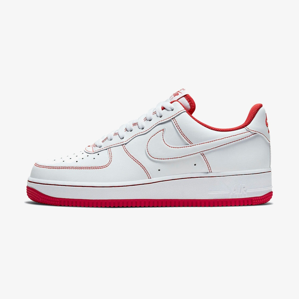 Nike Air Force 1 '07 'Contrast Stitch - White University Red'